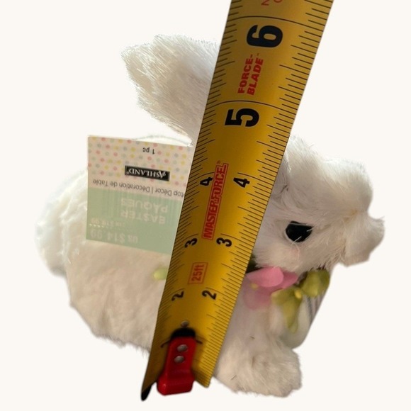 Ashland Easter Bunny Tabletop Decor White Floral Collar Brand New NWT Spring - Picture 5 of 6